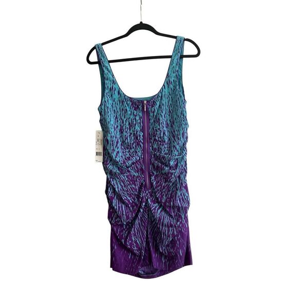 NWT Nicole Miller Blue PurpleStudio Cocktail Dress Size 12 - Picture 2 of 7
